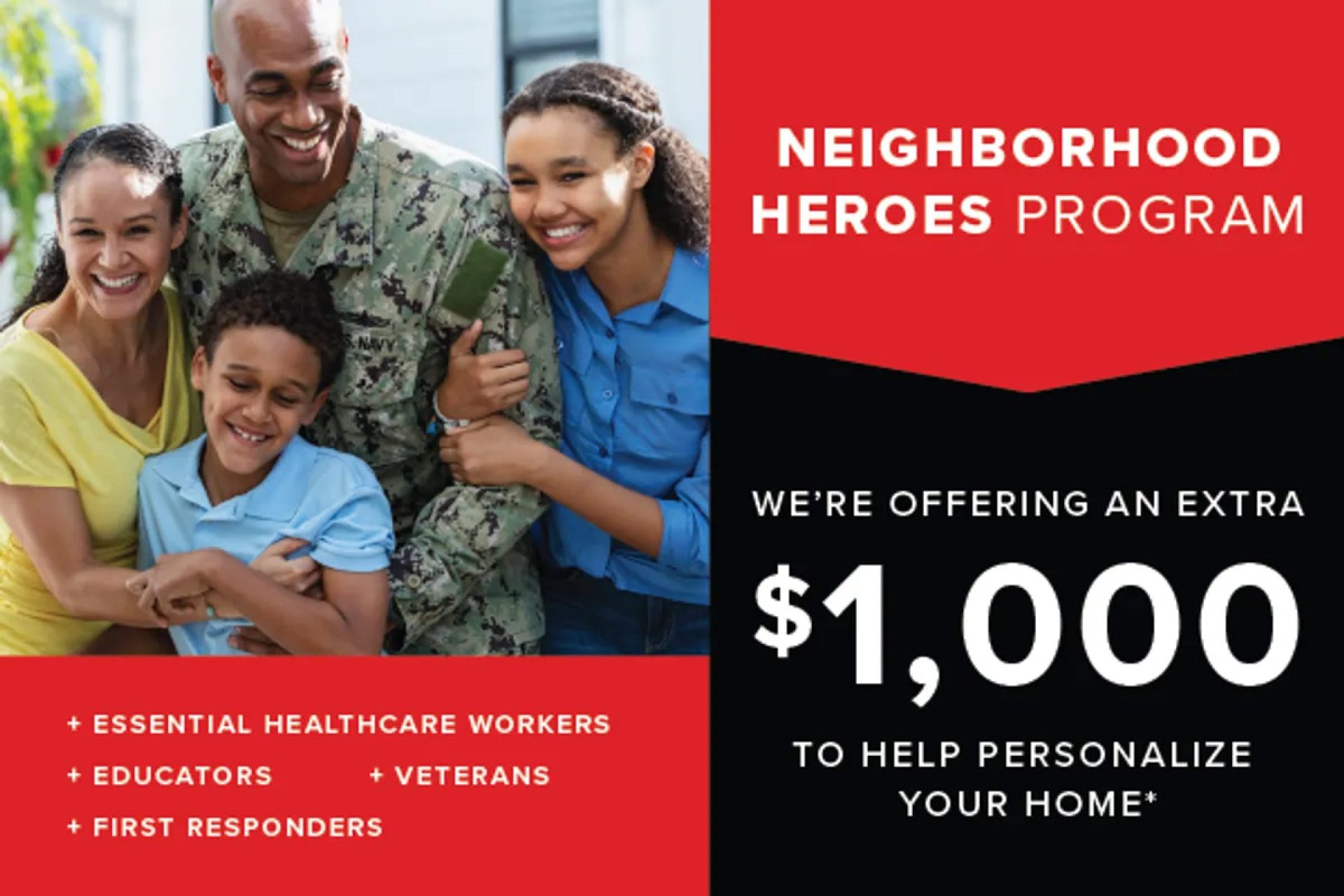 Extending New Home Savings To Local Heroes