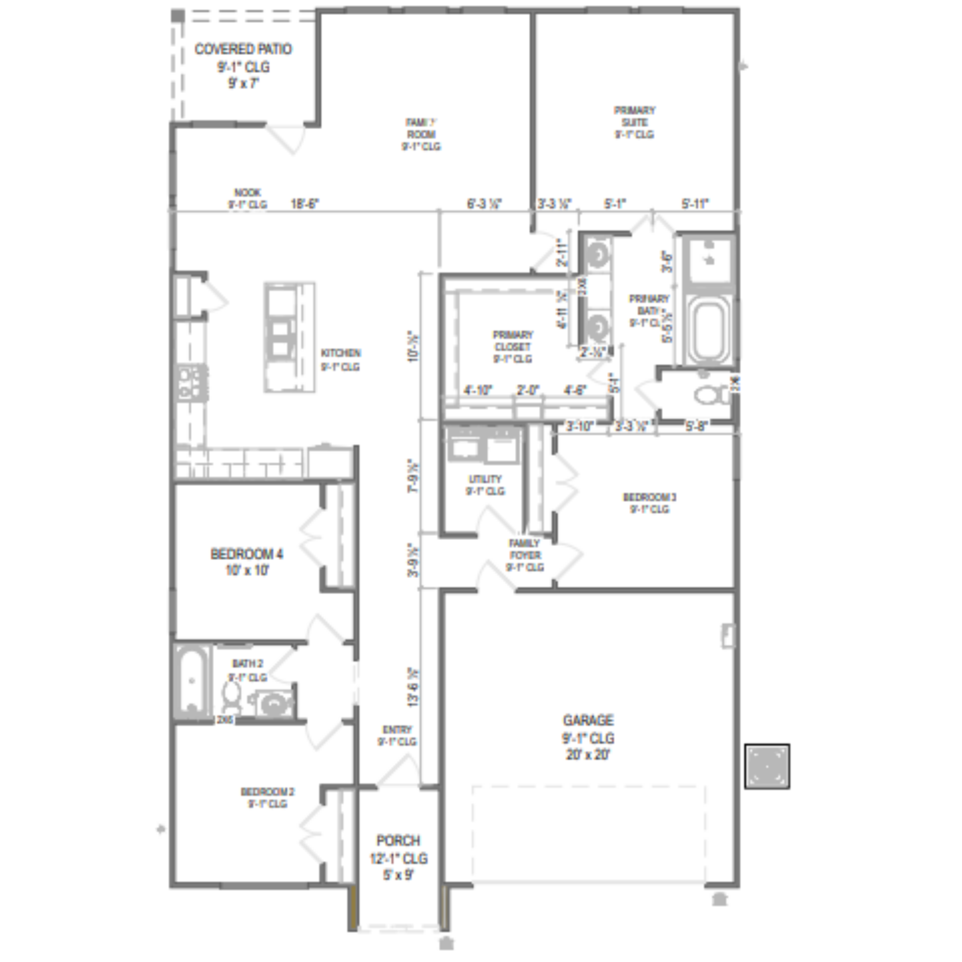 Cottonwood II floor plan drawing