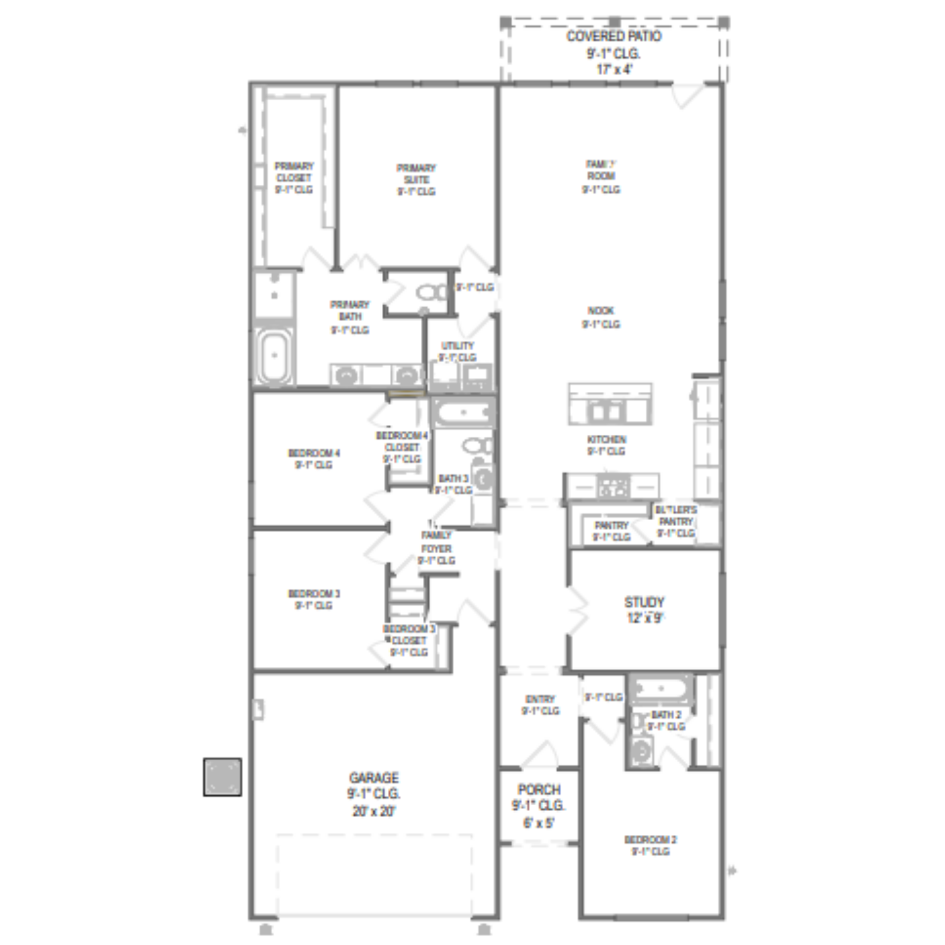 Olive III floor plan drawing