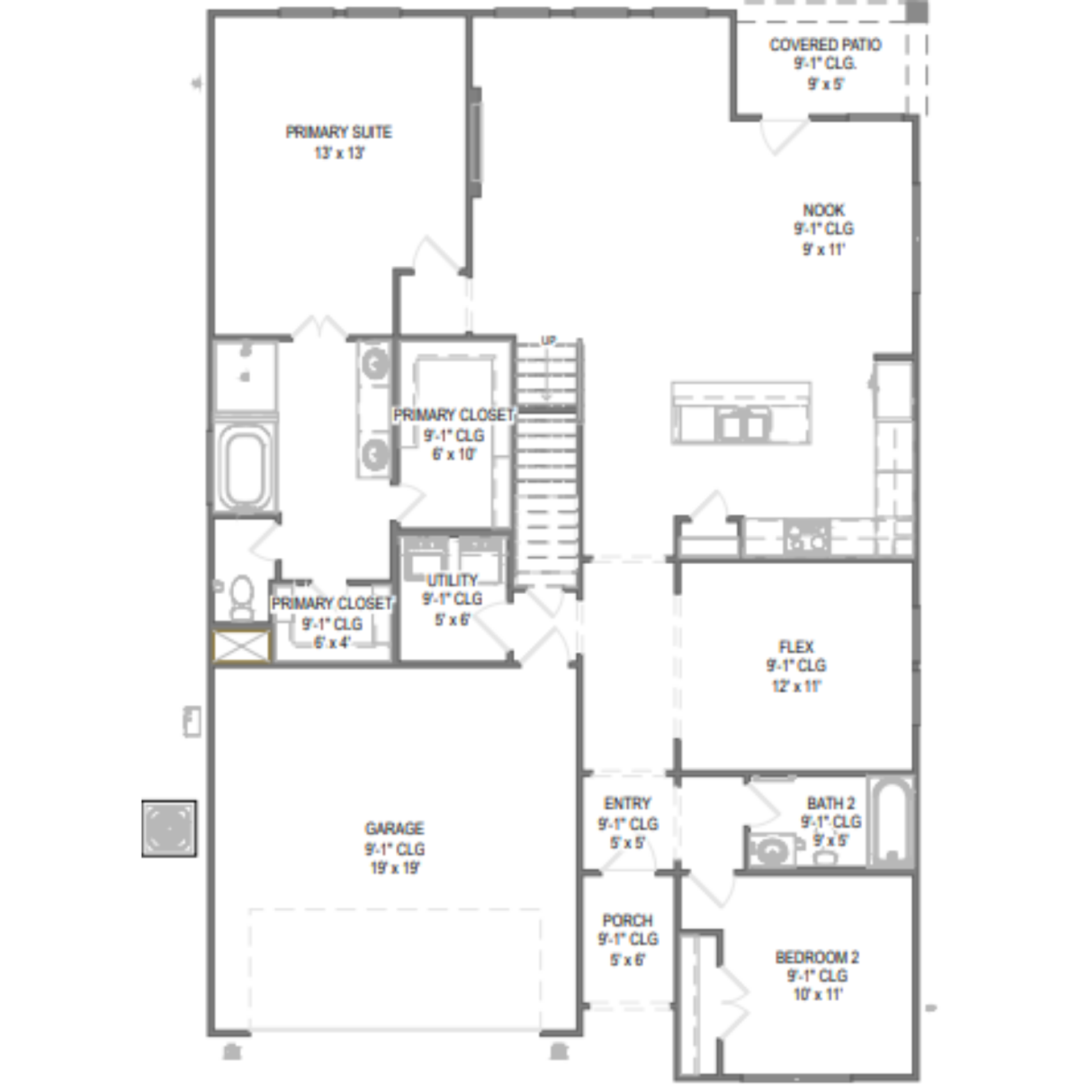 Hawthorn II floor plan drawing
