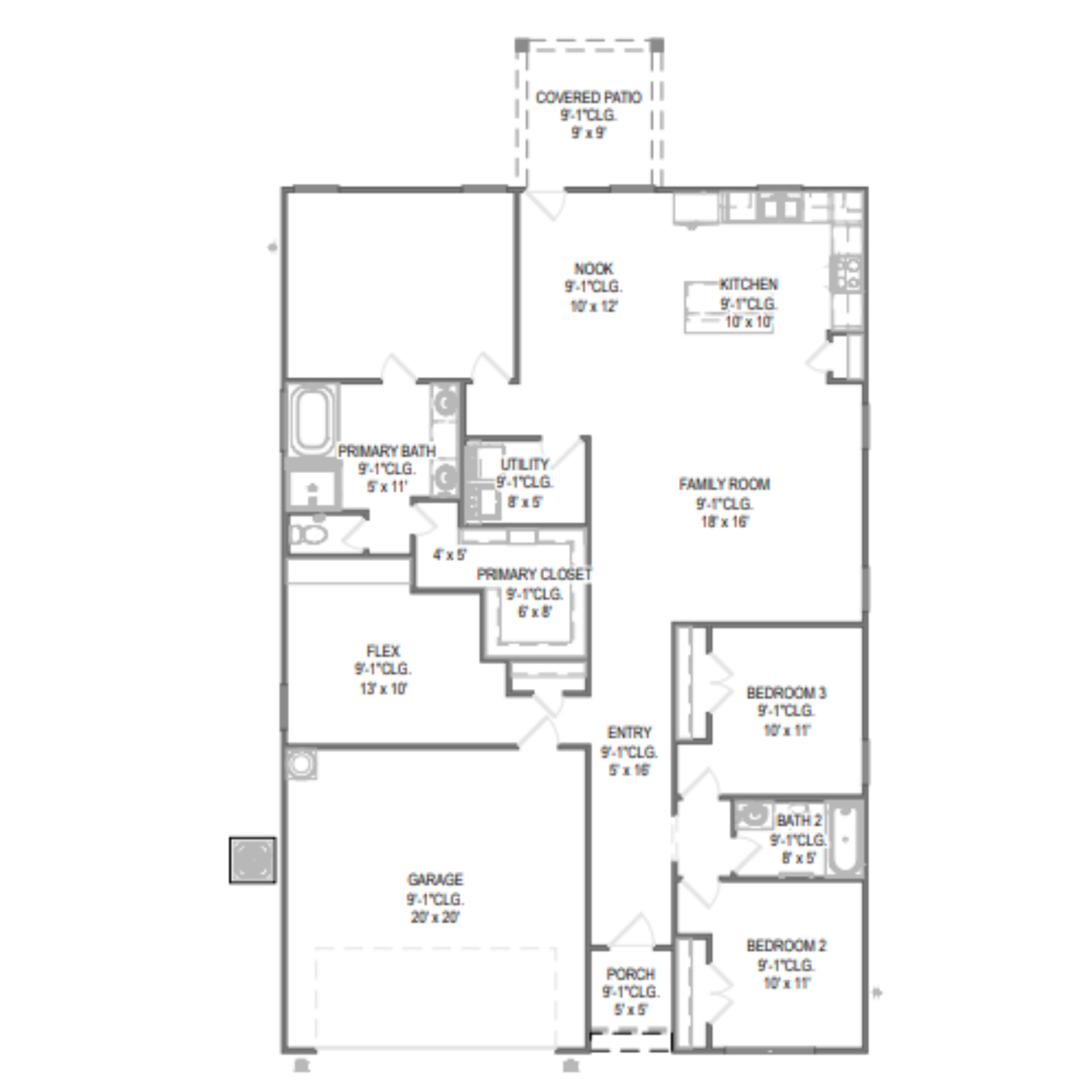 Emory II floor plan drawing