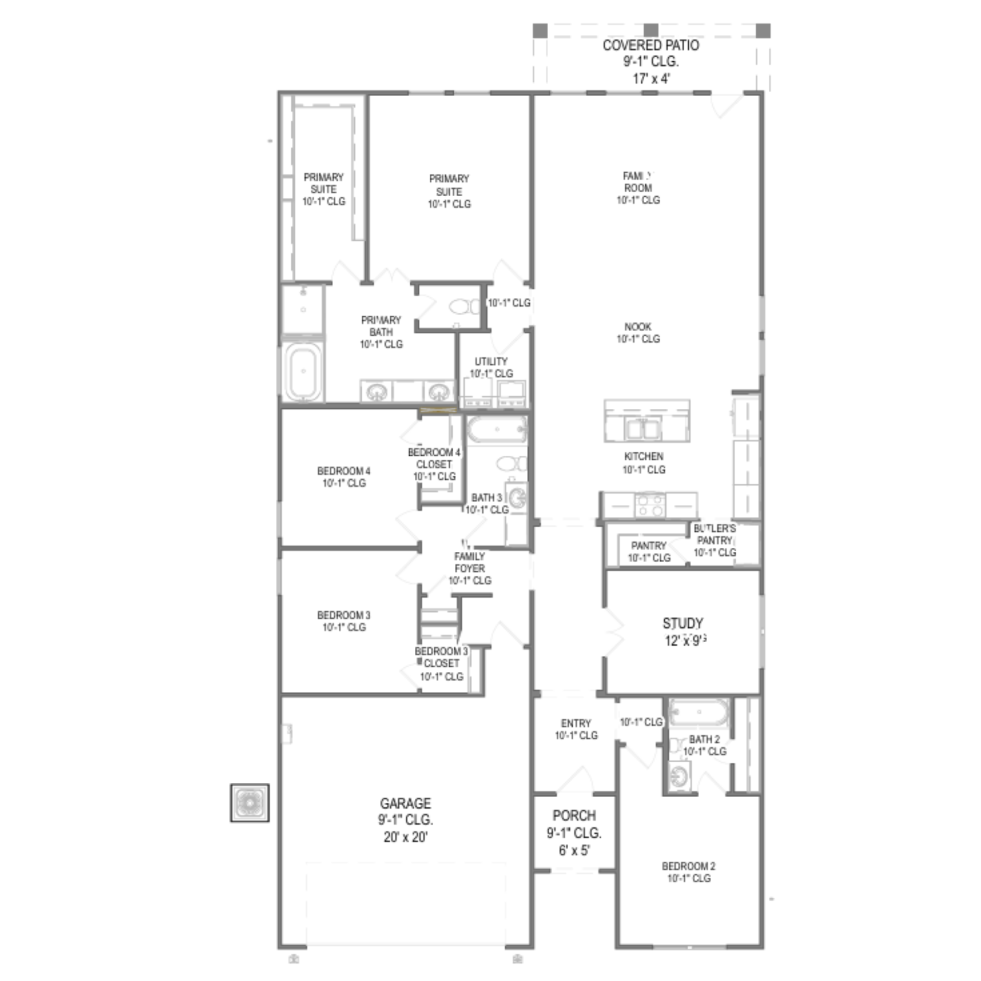 Olive III floor plan drawing
