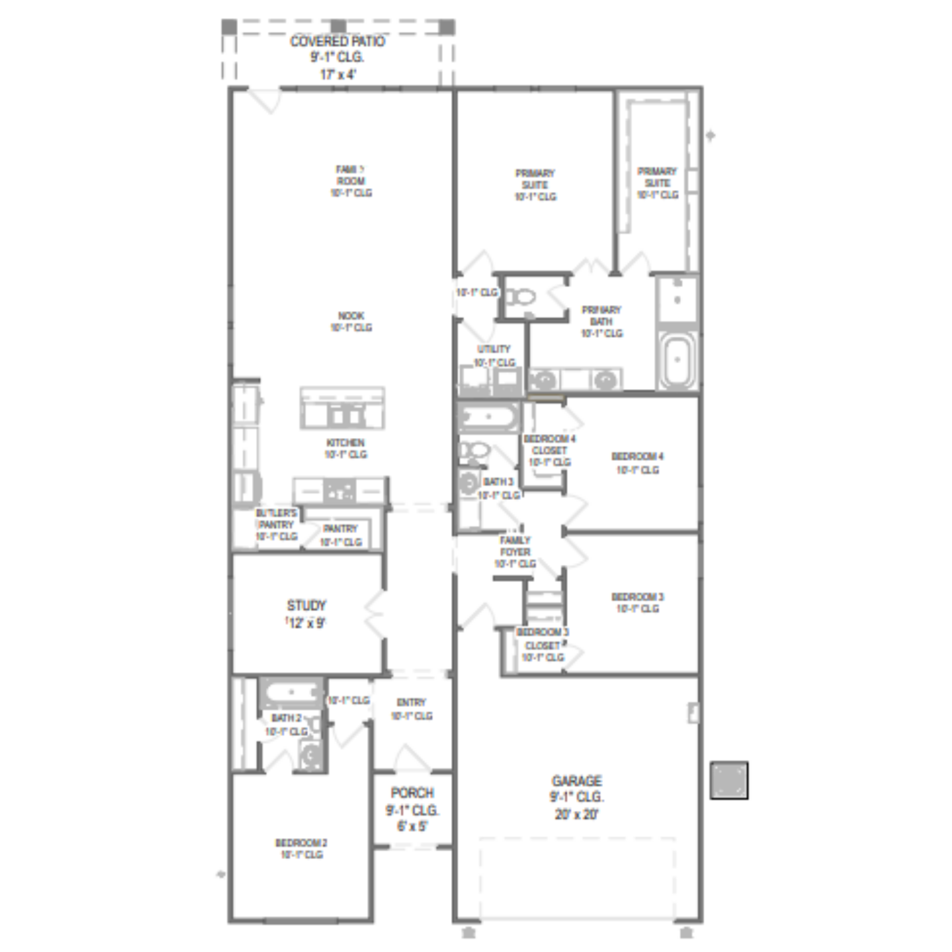 Olive III floor plan drawing