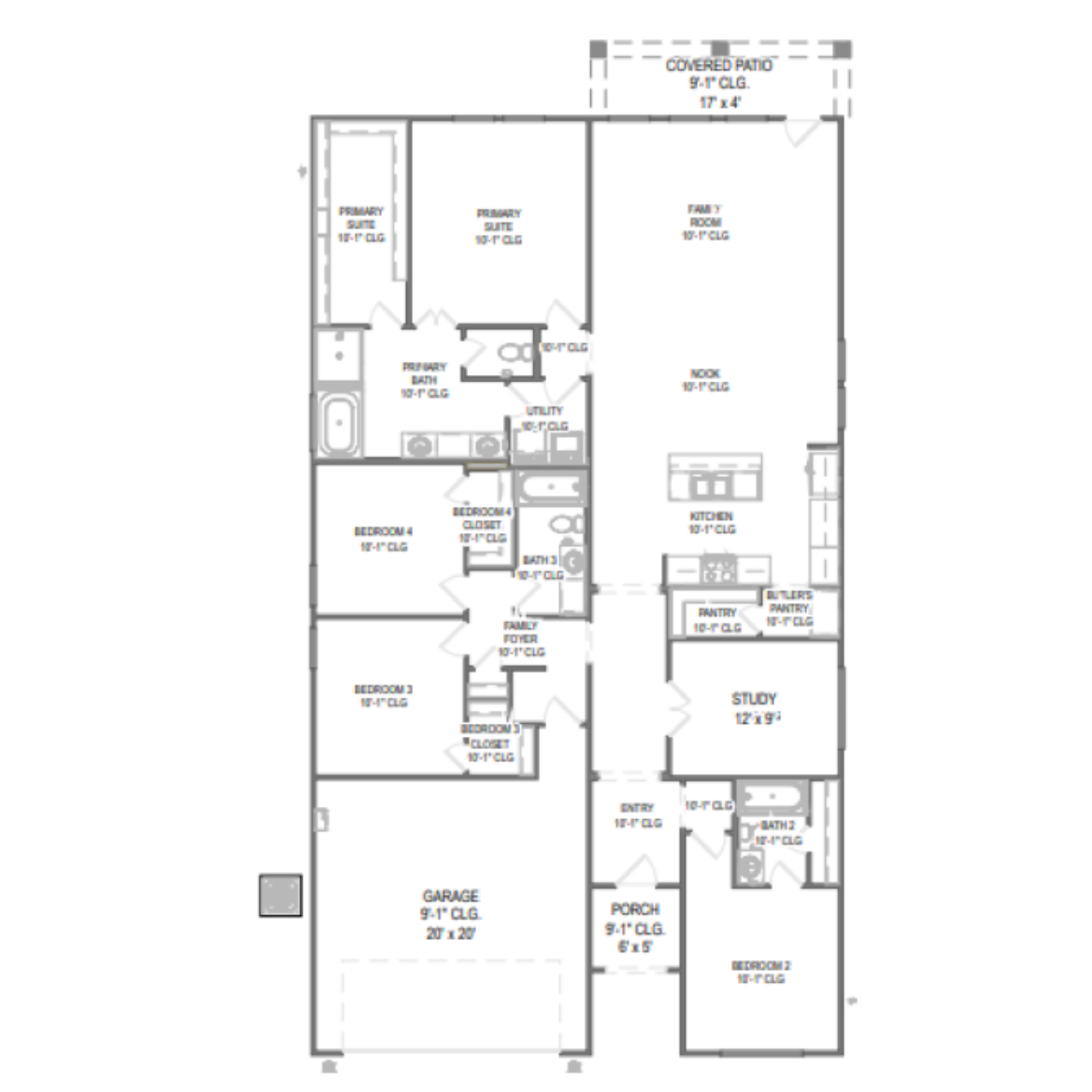 Olive III floor plan drawing