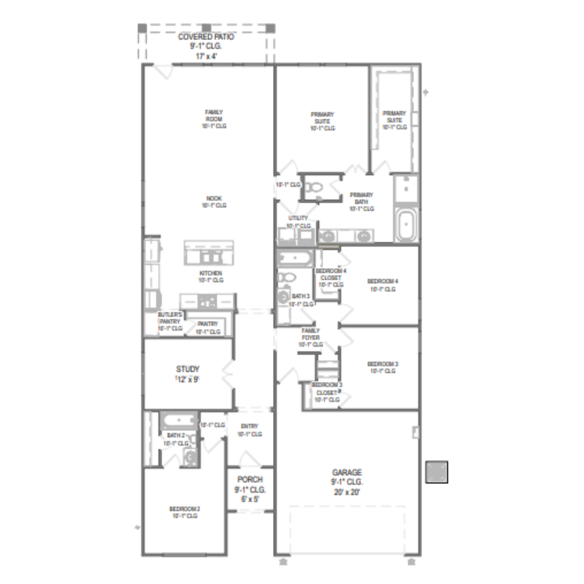 Olive III floor plan drawing