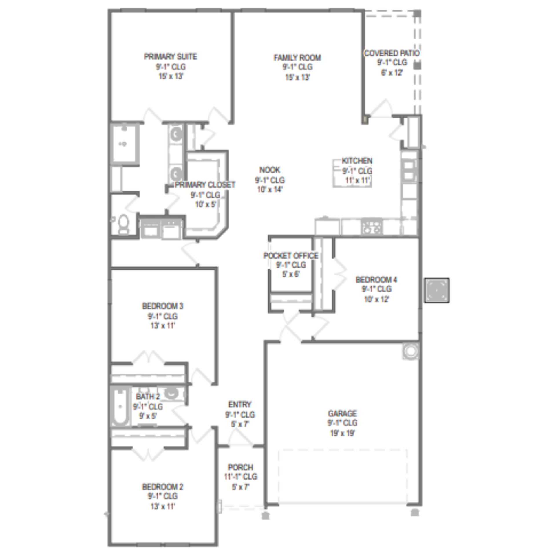 Elderberry floor plan drawing