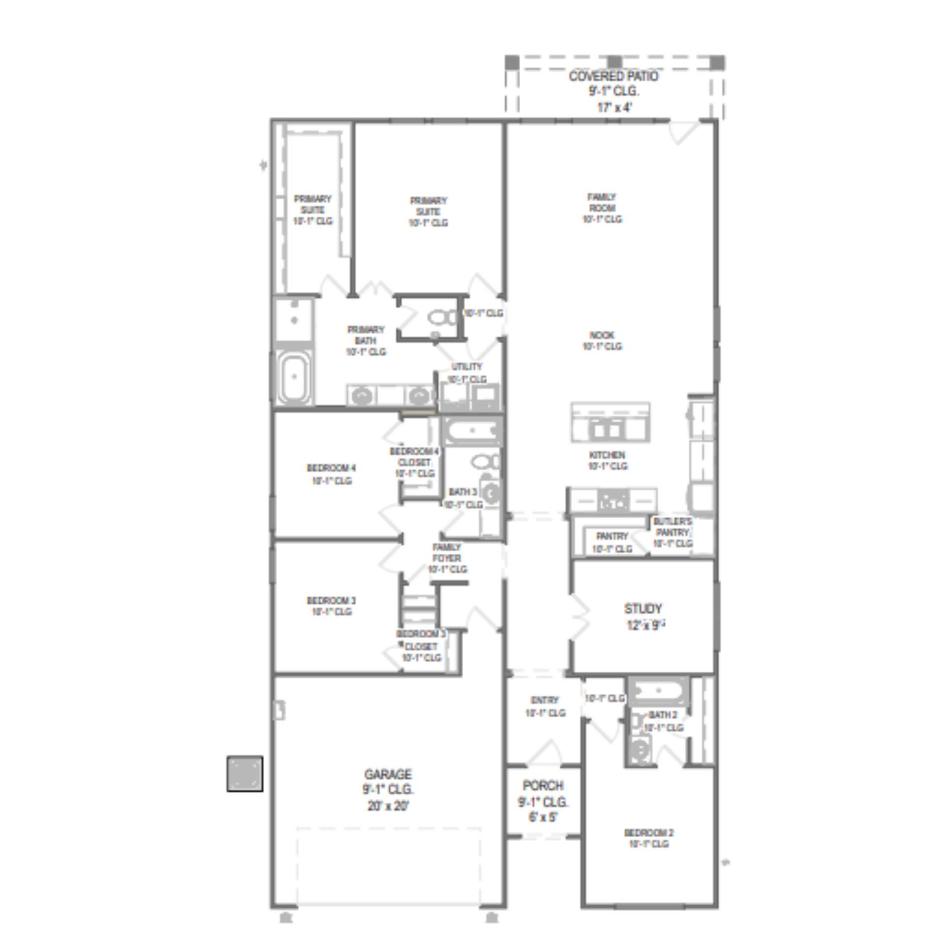 Olive III floor plan drawing