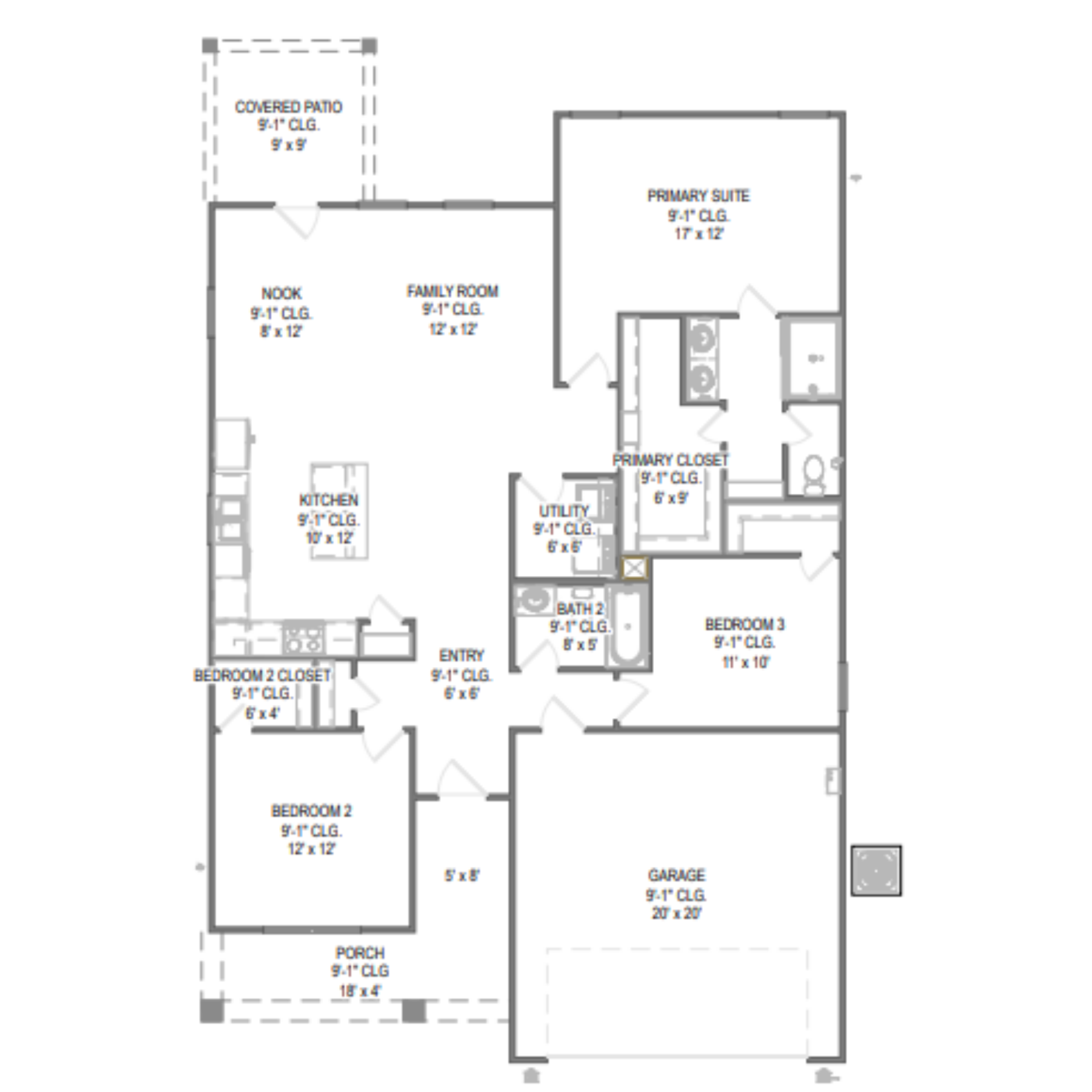 Redwood II floor plan drawing