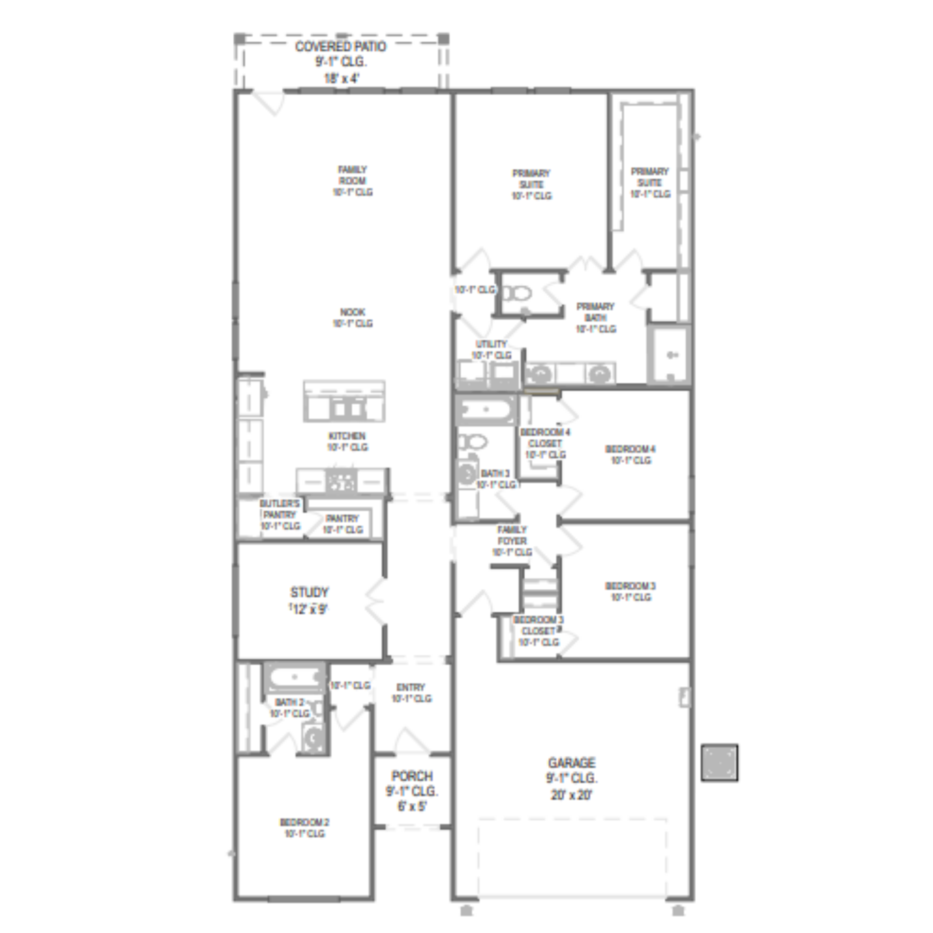 Olive III floor plan drawing