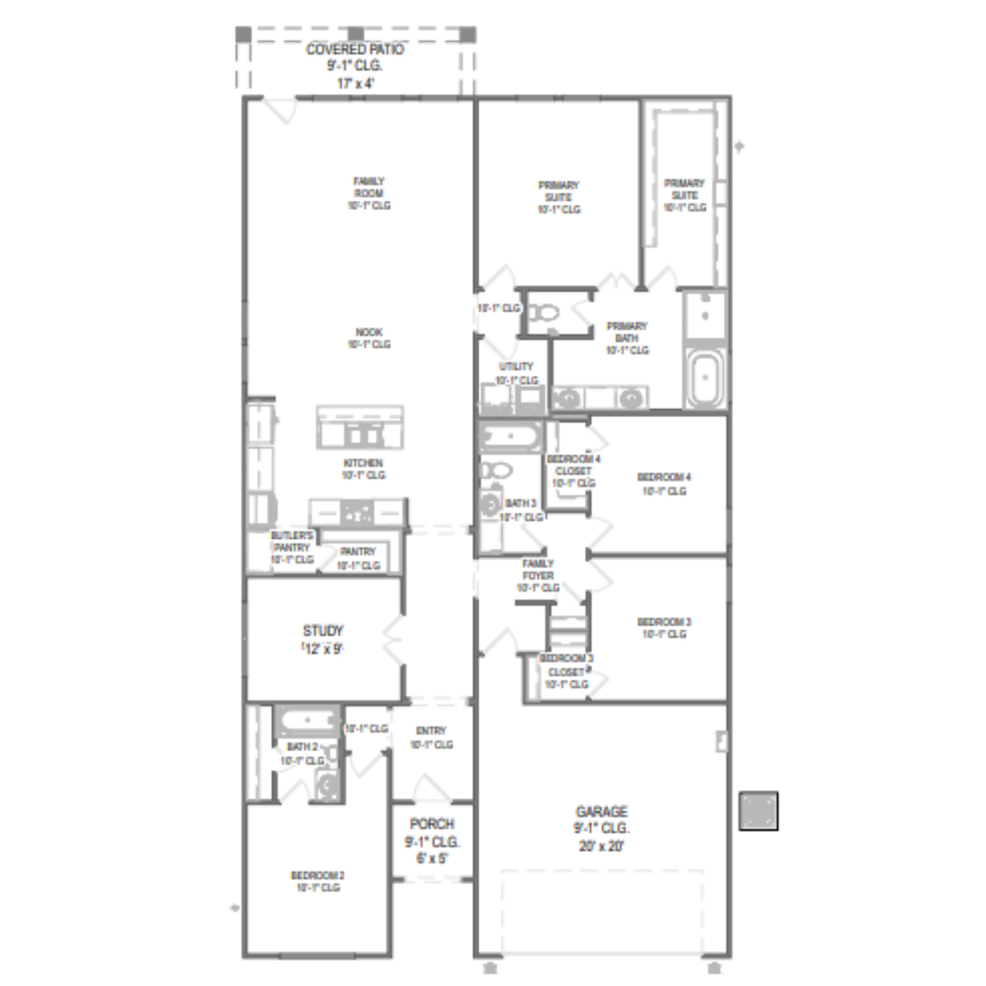 Olive III floor plan drawing