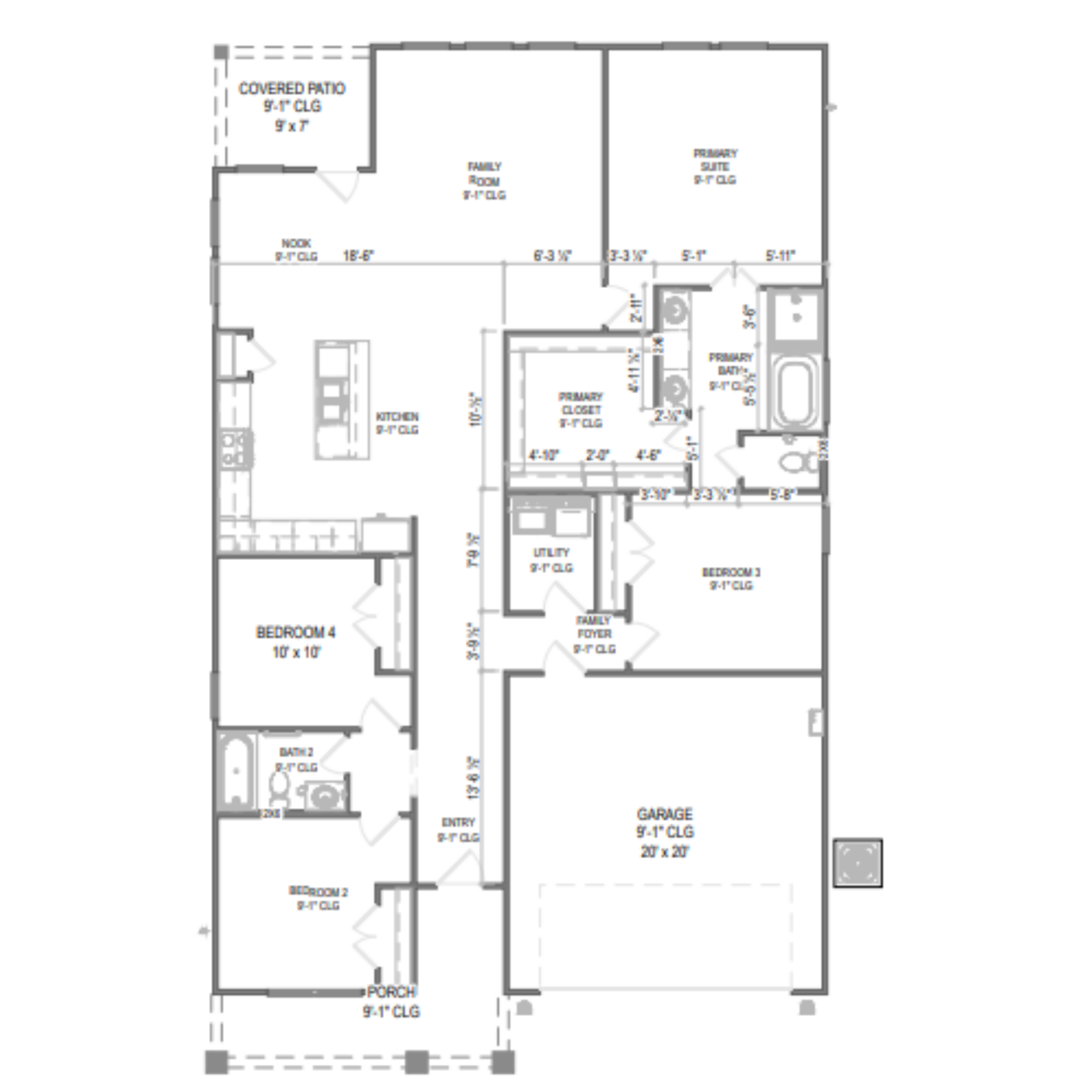 Cottonwood II floor plan drawing