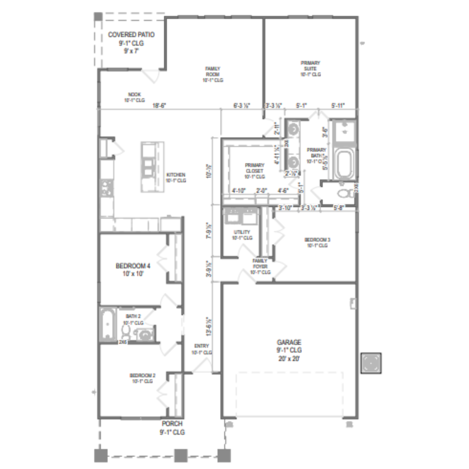 Cottonwood II floor plan drawing