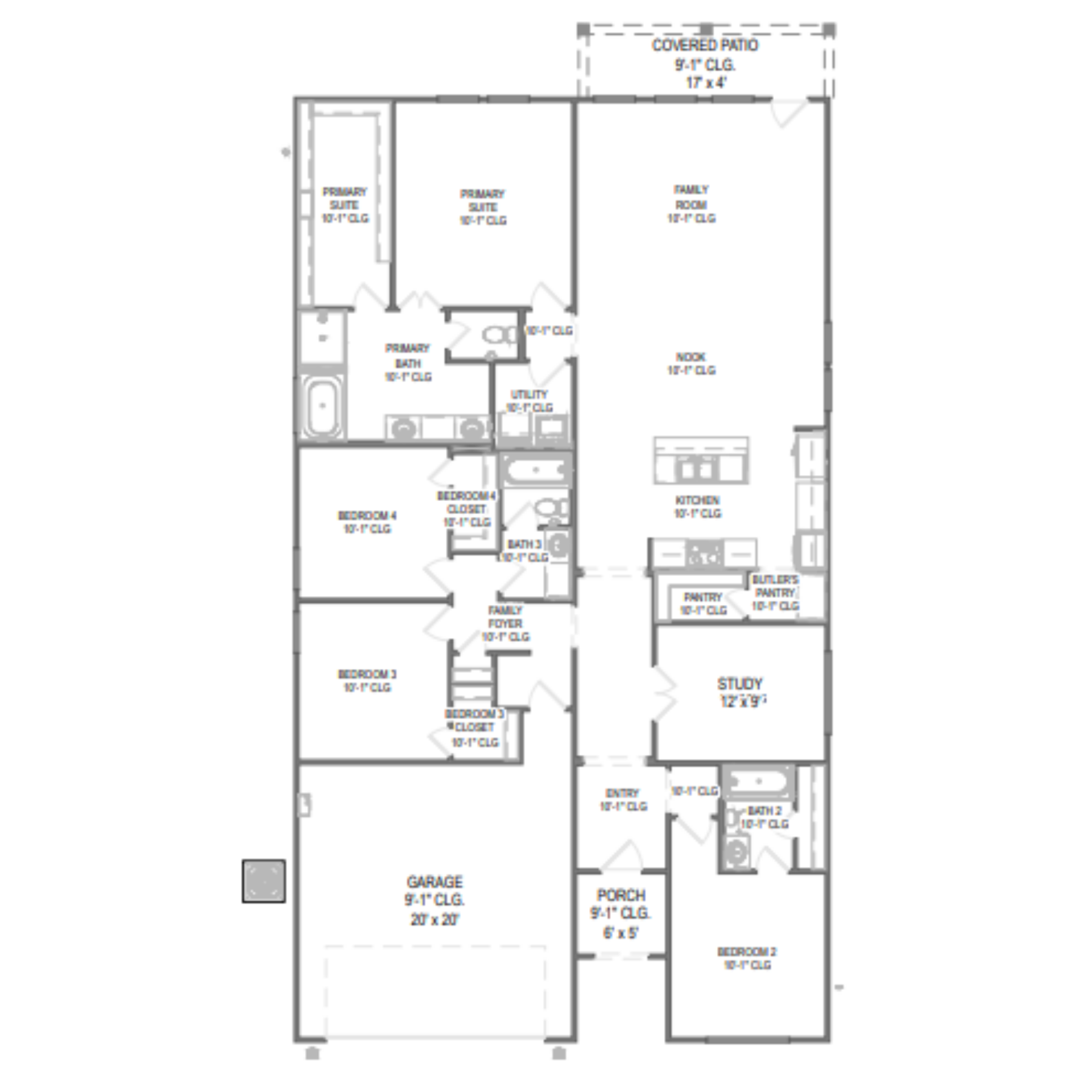 Olive III floor plan drawing