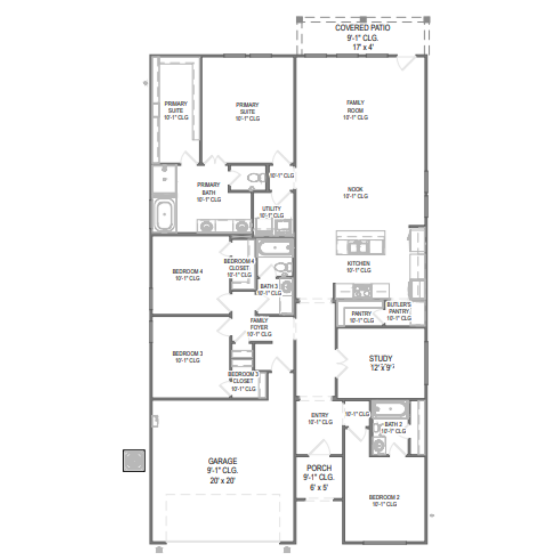 Cottonwood II floor plan drawing