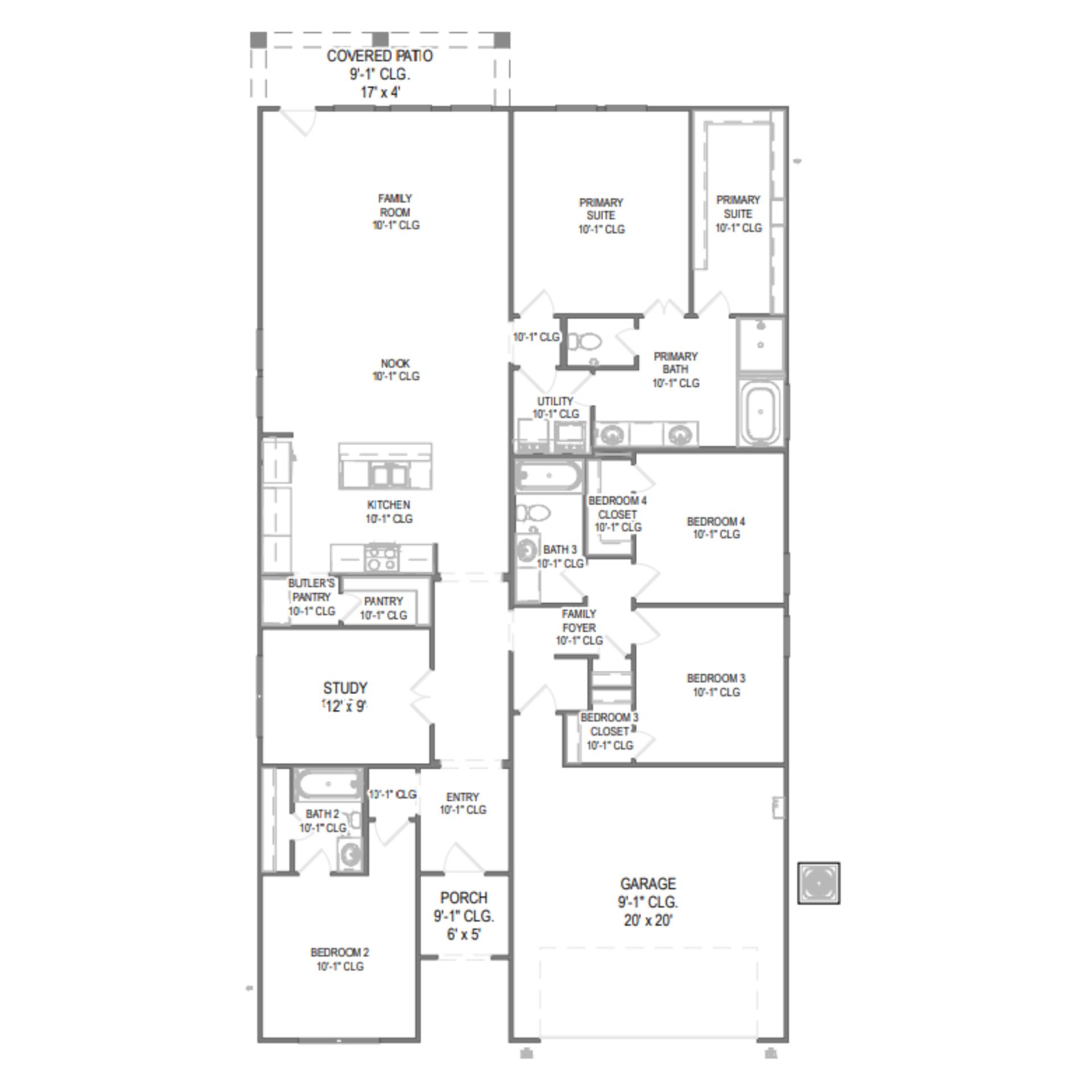 Olive III floor plan drawing