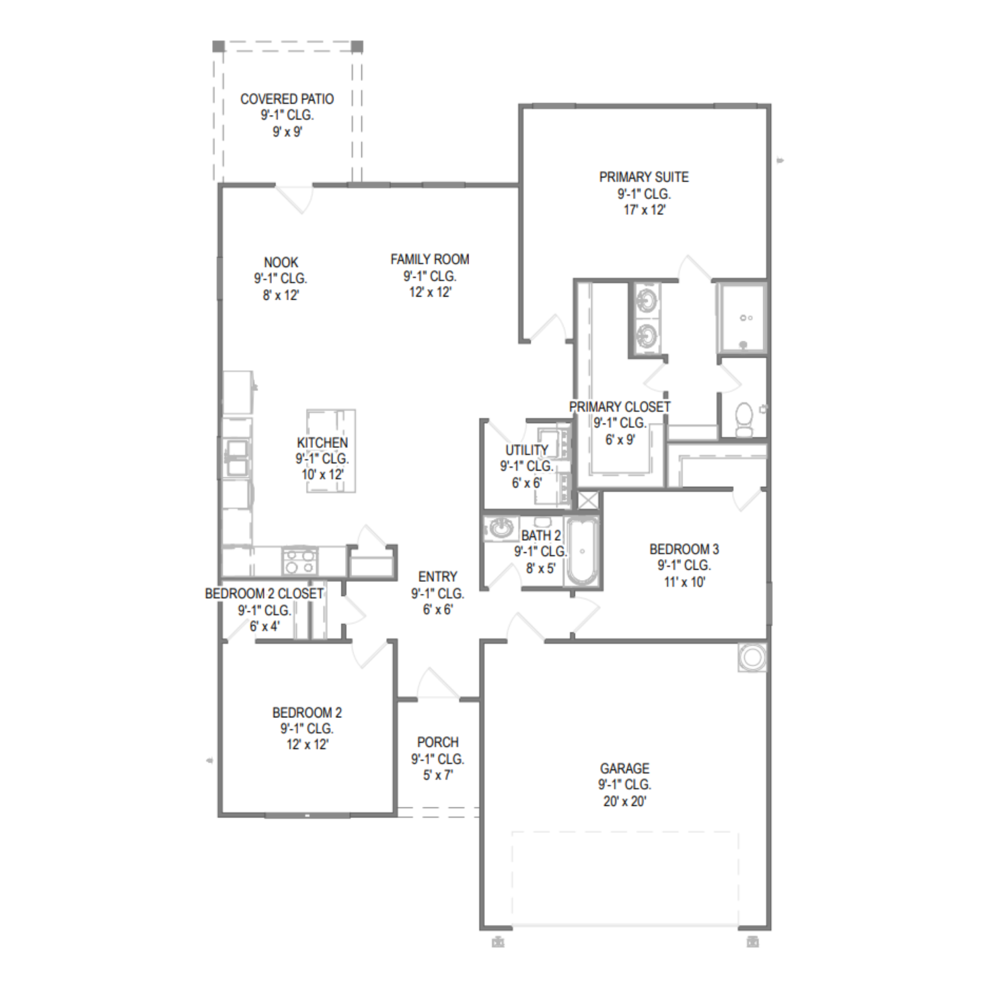 Redwood II floor plan drawing