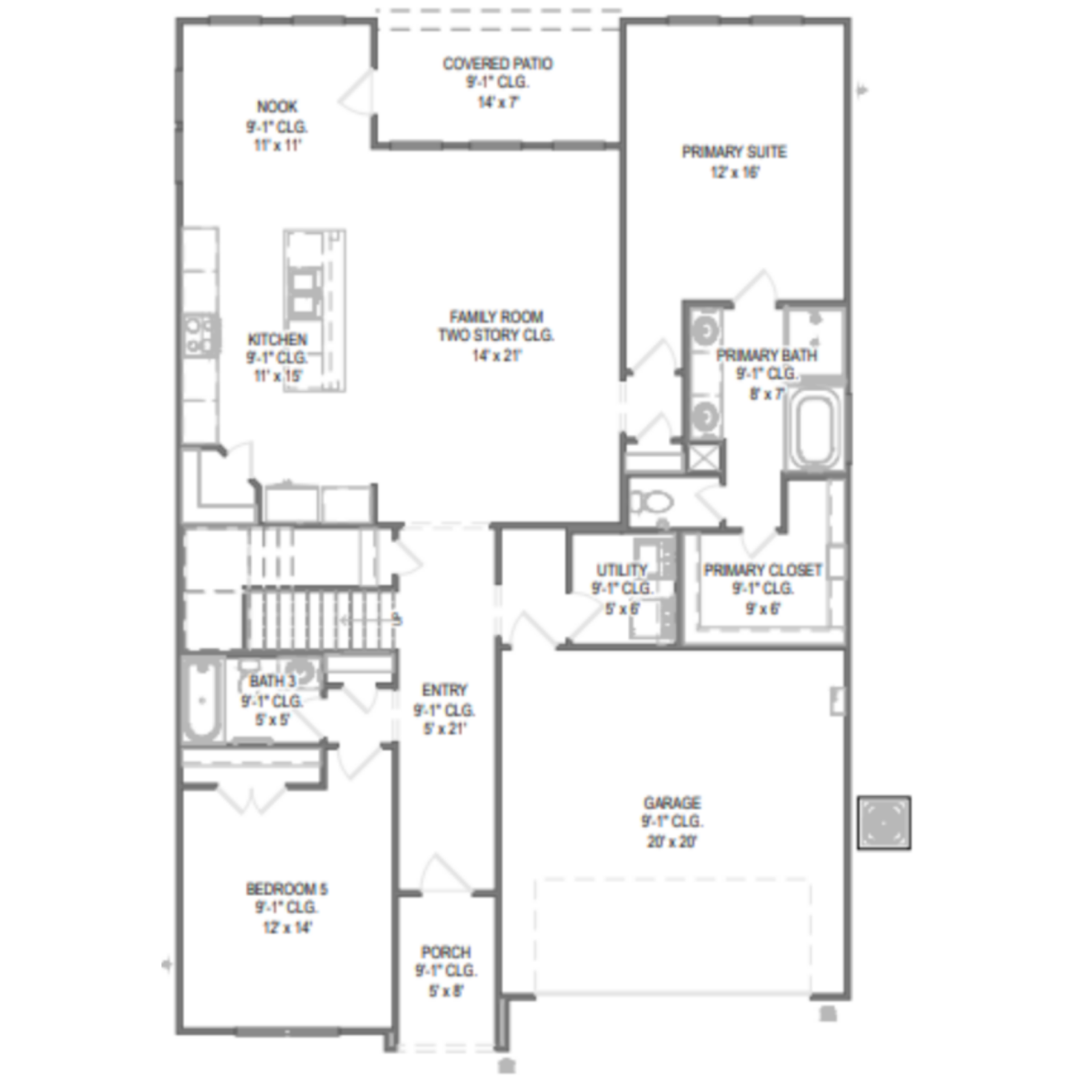 Cypress II floor plan drawing